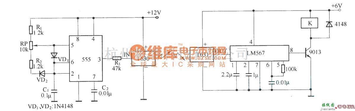 遥控电路（综合)中的由T630/T631组成的微型无线遥控电路  第1张