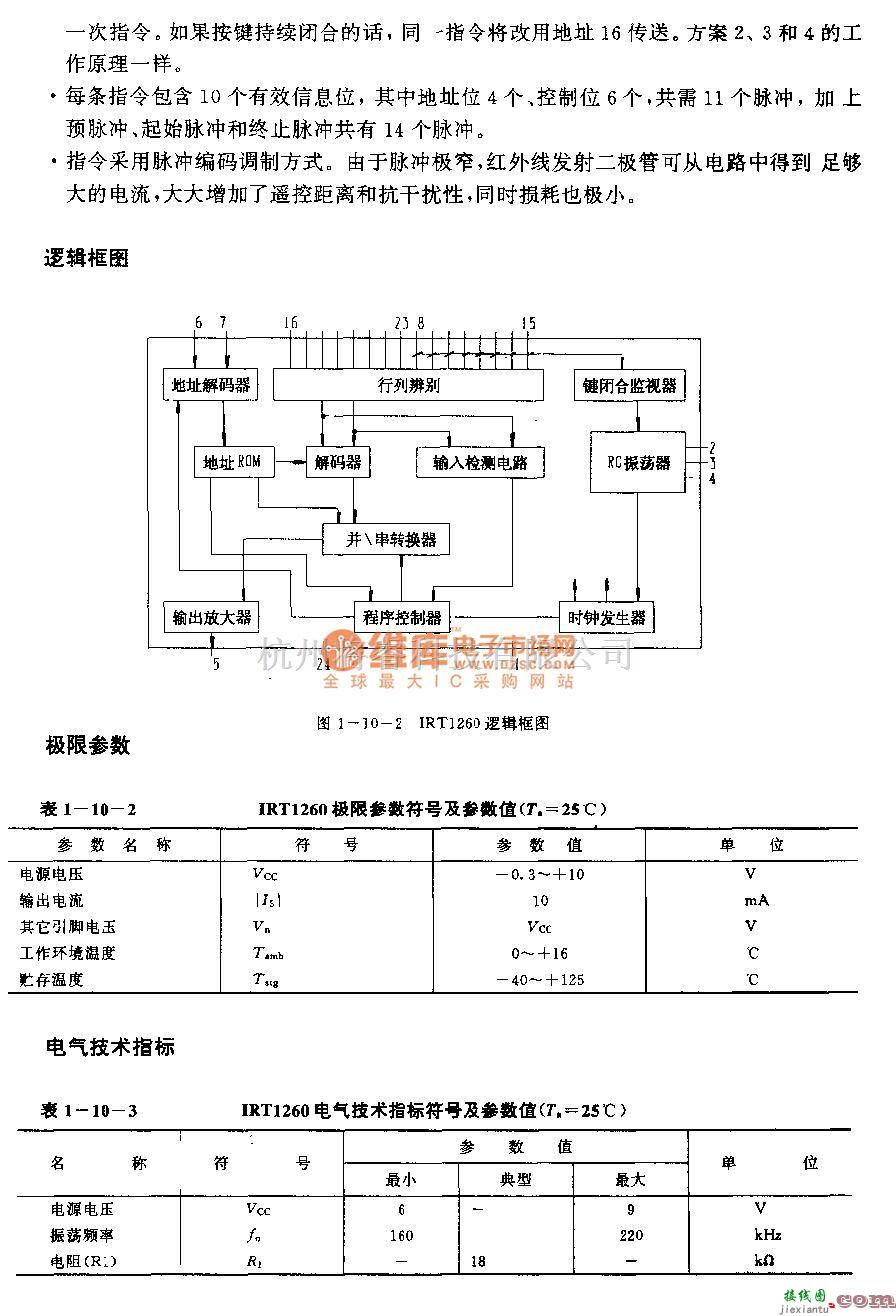 遥控发射中的1RTl260(电视机和录候机)红外线遥控发射电路  第3张