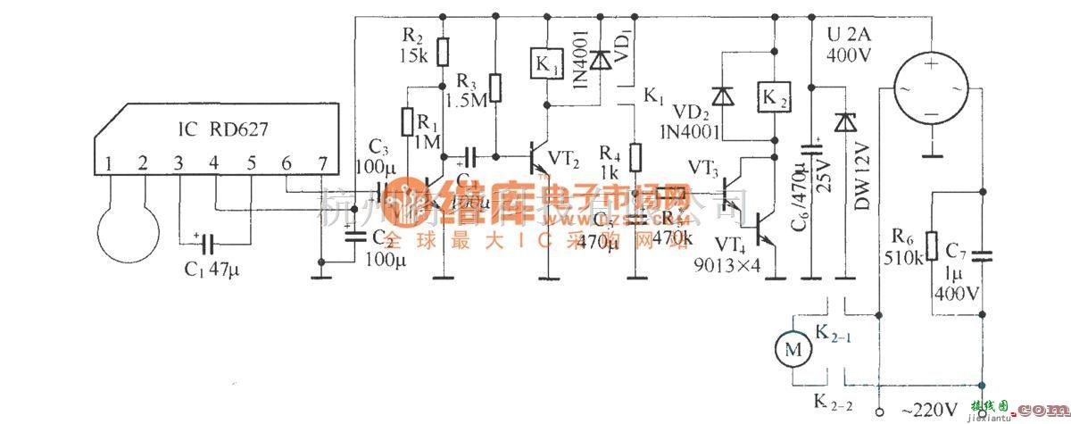 遥控电路（综合)中的卫生间自动排气扇  第1张