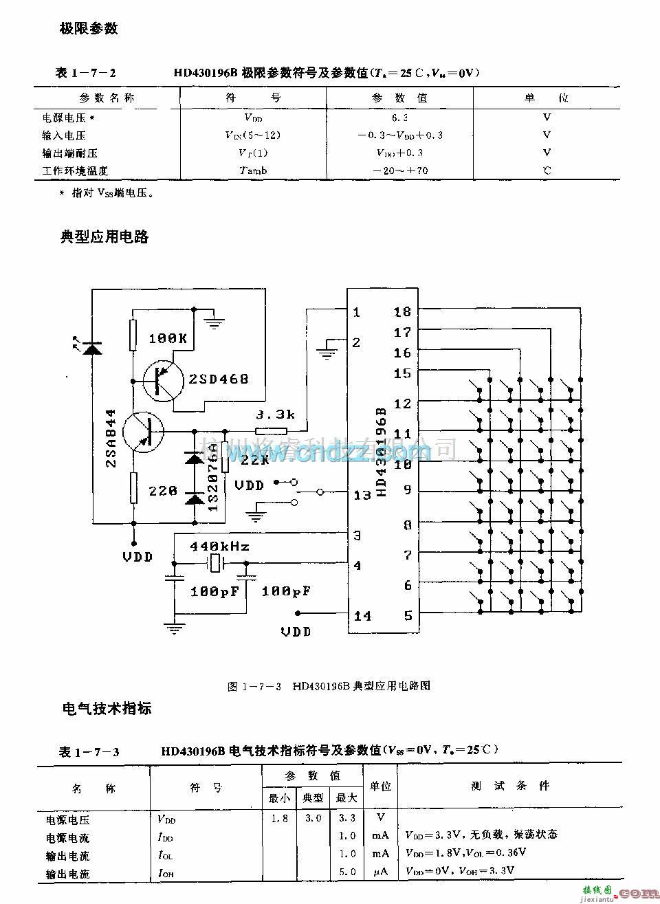 遥控发射中的HD430196B(录像机和电视机)红外线遥控发射电路  第3张