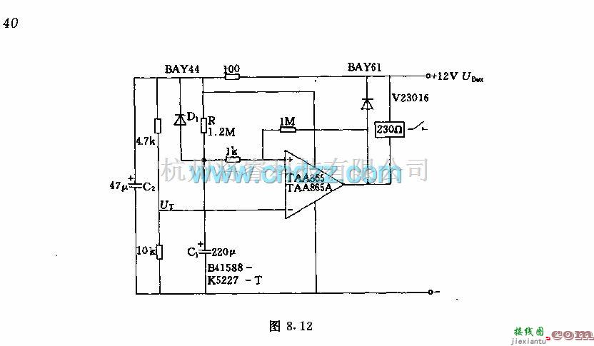 继电器控制中的采用运算放大器的延时电路  第2张