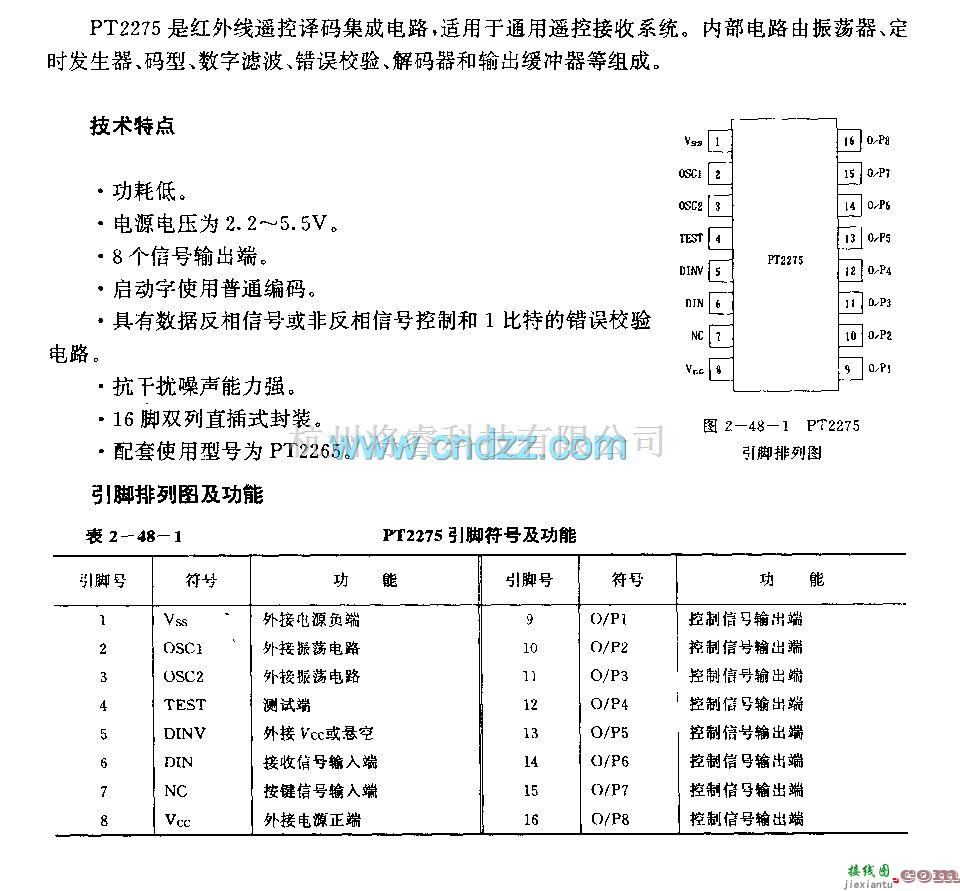 遥控接收中的FT2275 (通用)红外线遥控译码电路  第2张