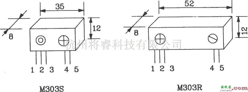 遥控电路（综合)中的由M303S/303R构成的遥控编码发射、解码接收电路图  第1张