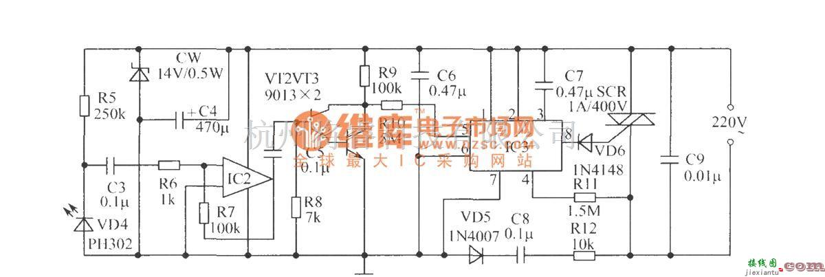 遥控电路（综合)中的遥控调光灯  第2张