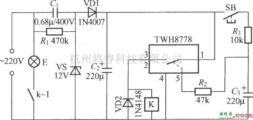 灯光控制中的采用功率开关集成电路的延迟灯电路(3)  第1张