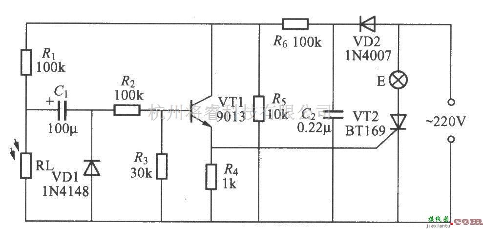 灯光控制中的图205光控延迟灯电路(2)  第1张