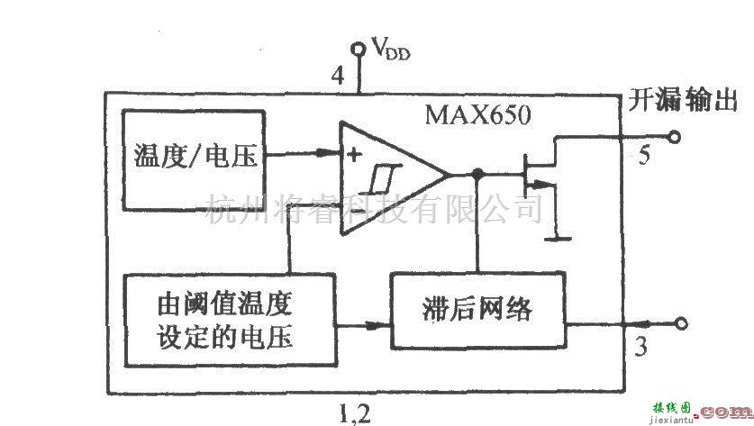 温控电路中的采用温度开关集成电路MAX6501的自动通风降温电路  第2张