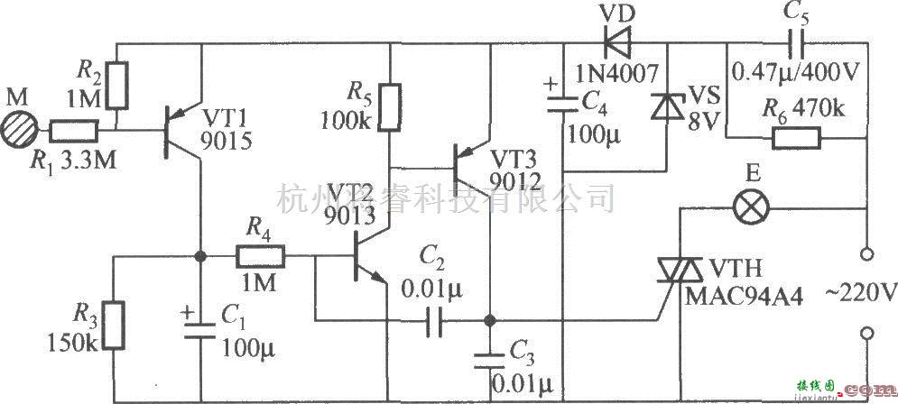 灯光控制中的触摸式延迟灯开关电路(7)  第1张