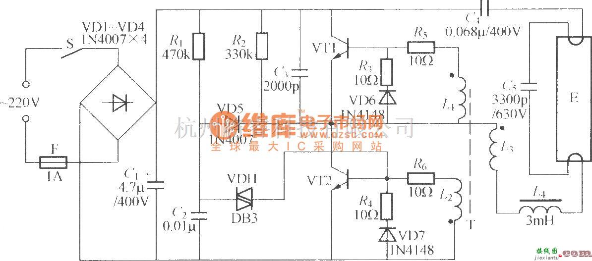 灯光控制中的电子节能灯电路(2)  第1张