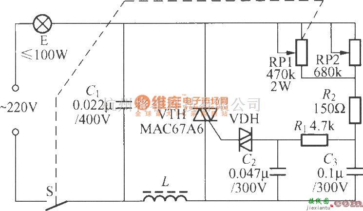 灯光控制中的实用的双向晶闸管调光灯电路  第1张