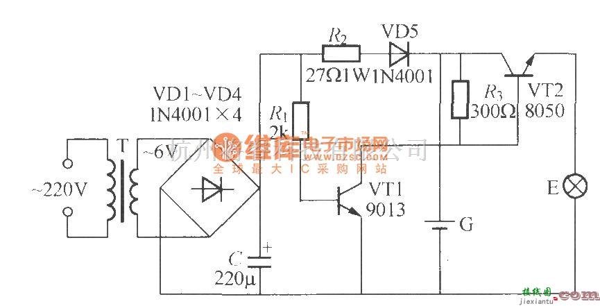 灯光控制中的停电应急灯电路(2)  第1张