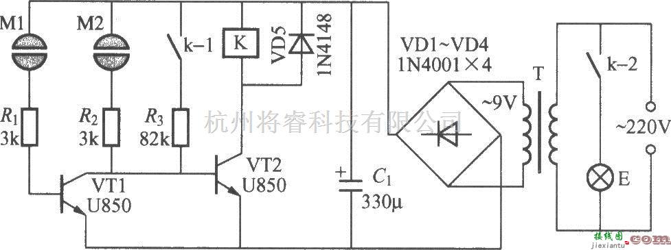 灯光控制中的双键触摸式灯开关电路(3)  第1张