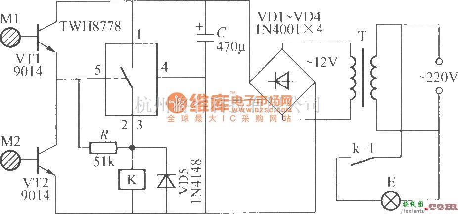 灯光控制中的双键触摸式灯开关电路(11)  第1张