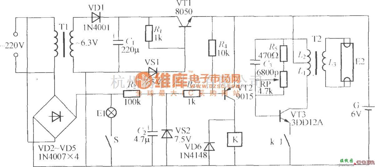 灯光控制中的停电应急灯电路(4)  第1张