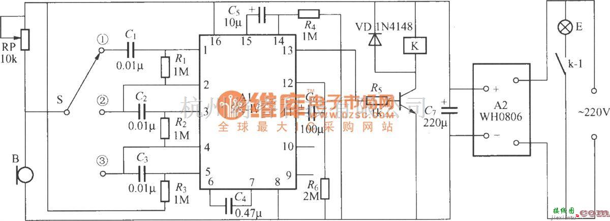 灯光控制中的声控延迟灯开关电路(1)  第1张