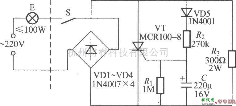 灯光控制中的白炽灯延寿开关电路(2)  第1张