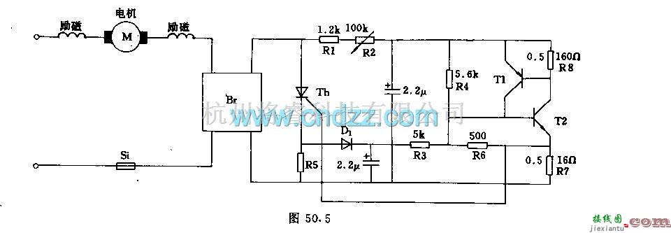 温控电路中的串励电动机的全波控制电路  第2张
