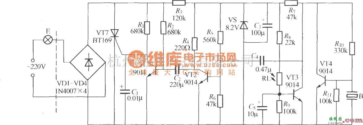 灯光控制中的分立元件声光控楼梯延迟开关电路(8)  第1张