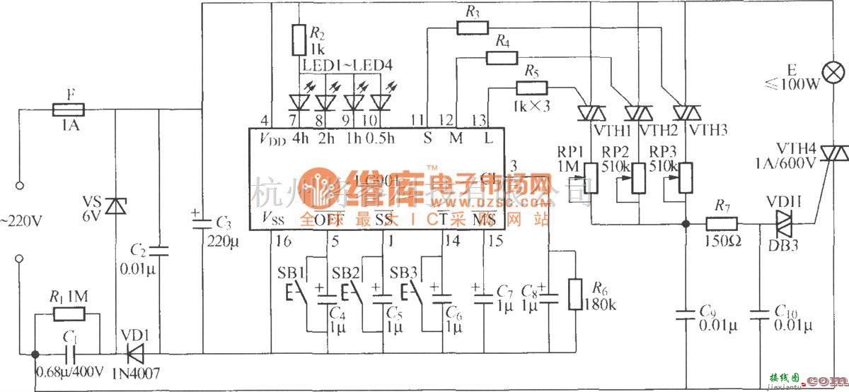 灯光控制中的高挡步进调光灯控制器电路(1)  第1张