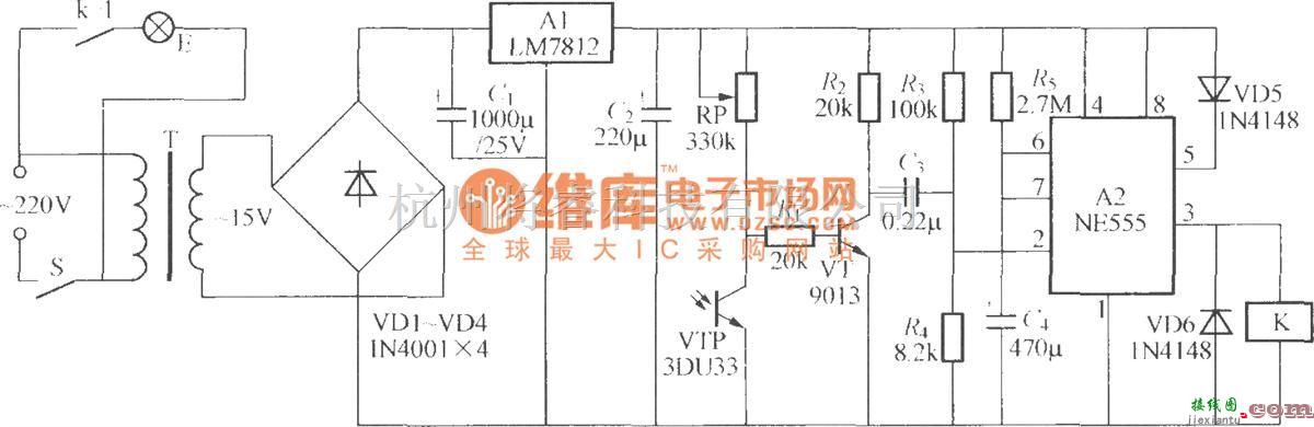 灯光控制中的鸡舍自动补光灯电路  第1张