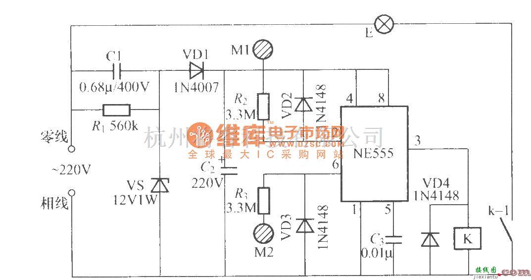 灯光控制中的双键触摸式灯开关电路(4)  第1张