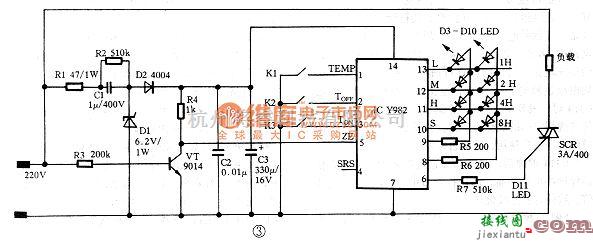 定时控制中的Y982电加热器温控电路  第2张
