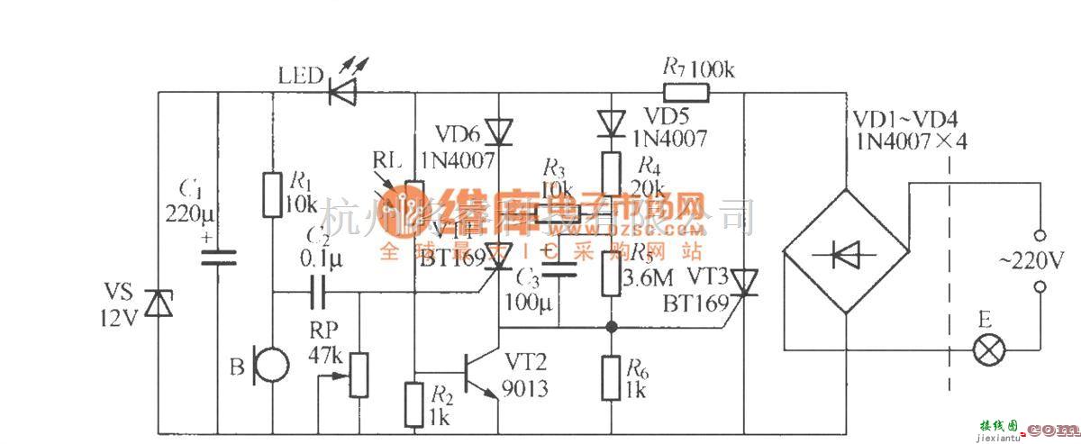 灯光控制中的分立元件声光控楼梯延迟开关电路(5)  第1张