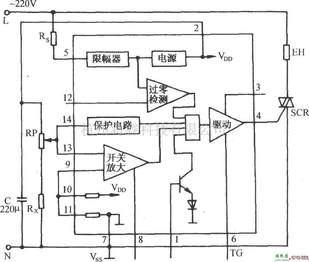 温控电路中的TWH9205的过热自动保护控制电路  第2张