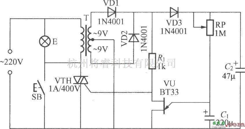 灯光控制中的采用双向晶闸管的延迟灯电路(3)  第1张