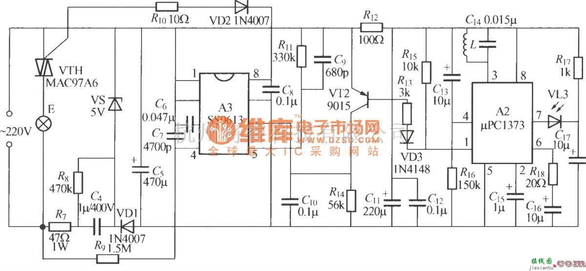 灯光控制中的红外遥控调光灯电路  第2张