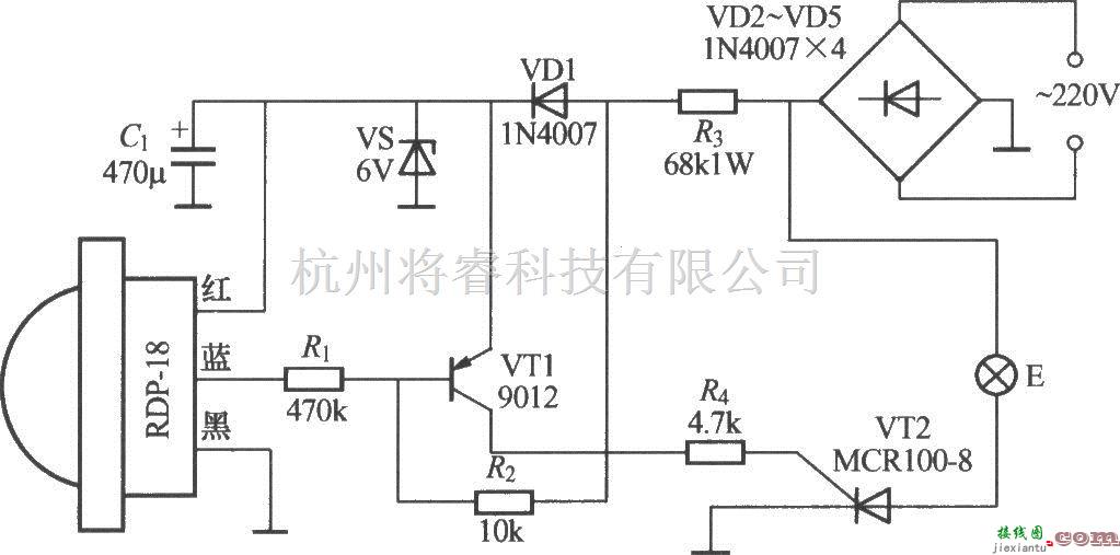 灯光控制中的热释电红外感应自动灯电路(7)  第1张