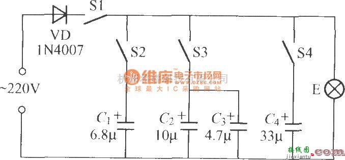 灯光控制中的电容式变光开关电路(2)  第1张