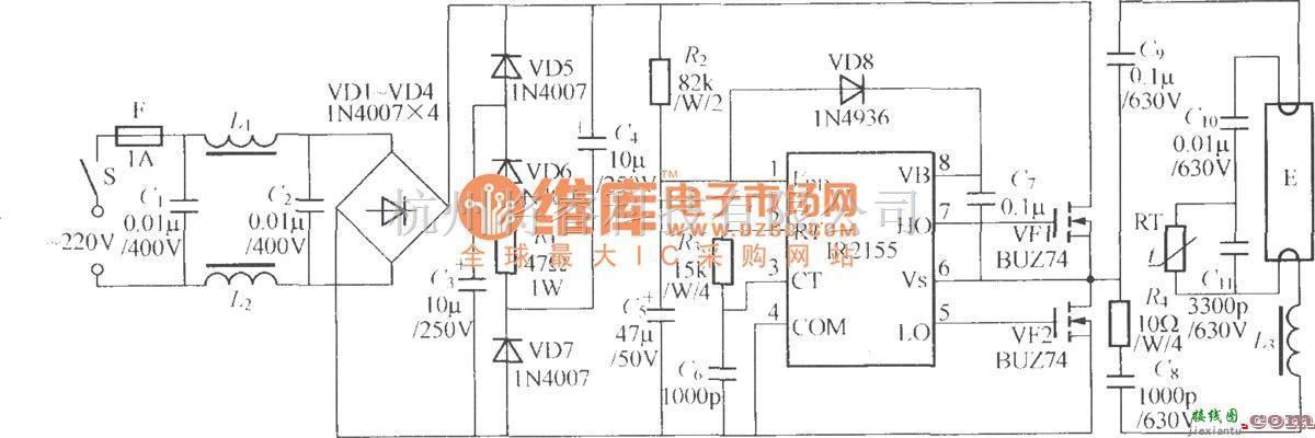 灯光控制中的电子节能灯电路(4)  第1张