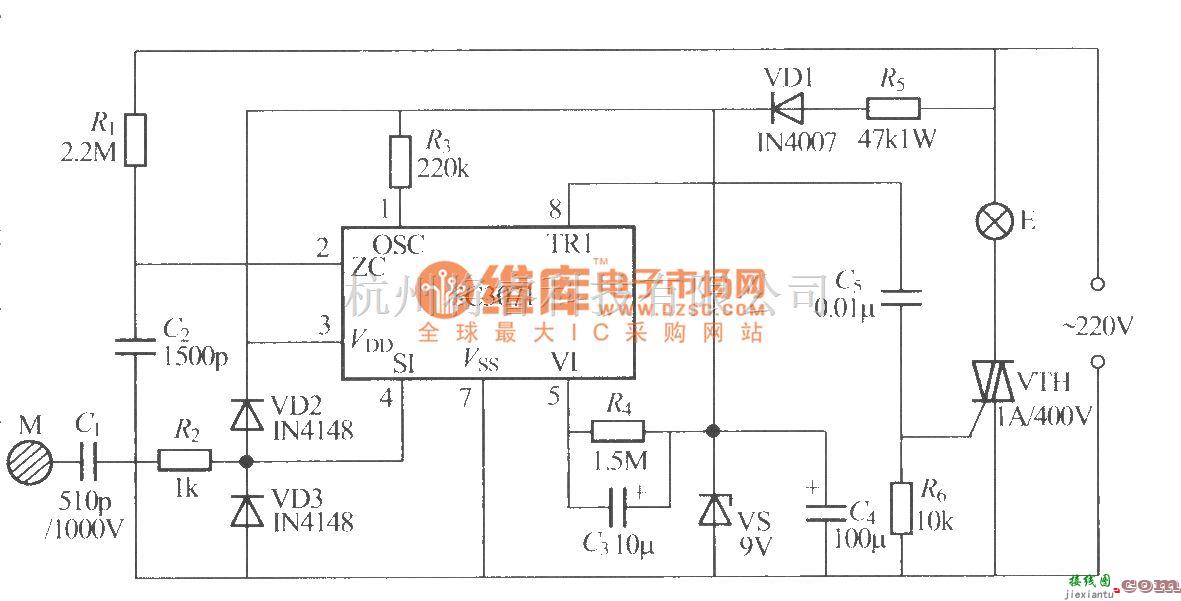 灯光控制中的SC3071触摸式步进调光灯电路  第1张