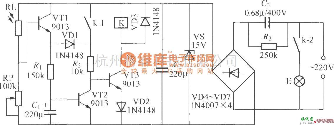 灯光控制中的光线遥控灯开关电路(2)  第1张