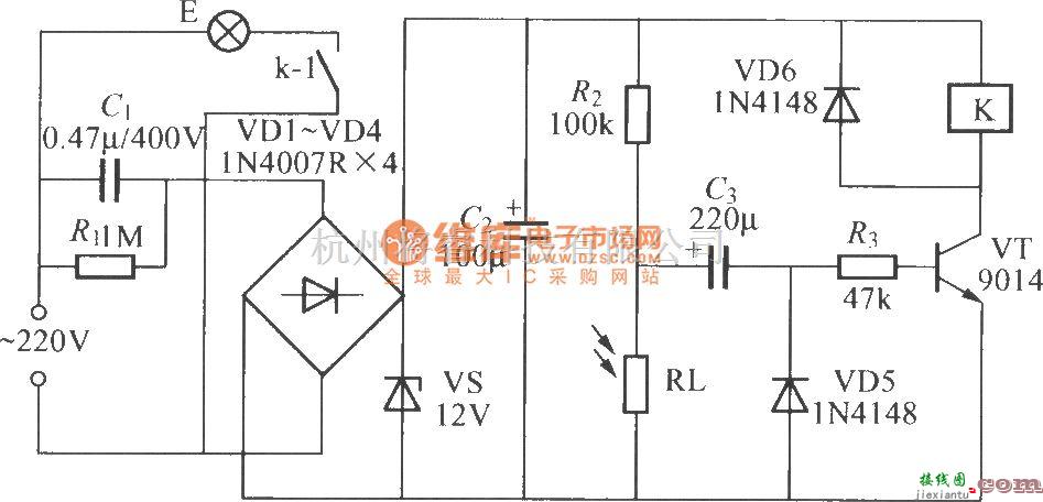 灯光控制中的光控延迟灯电路(1)  第1张