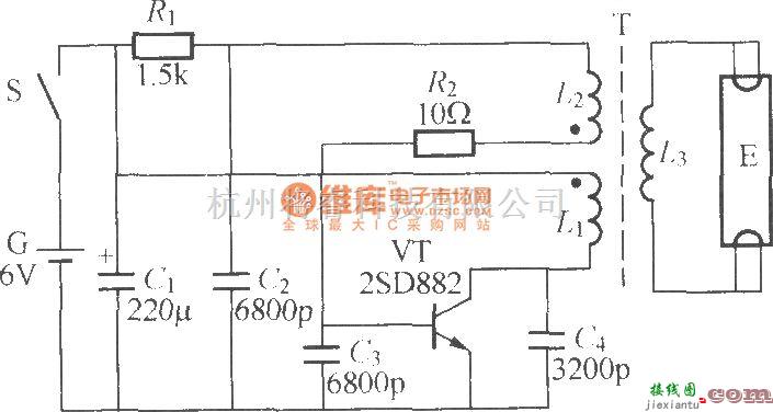 灯光控制中的电池供电荧光灯电路(1)  第1张