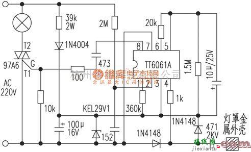 灯光控制中的一种新颖的触摸式开关台灯电路  第1张