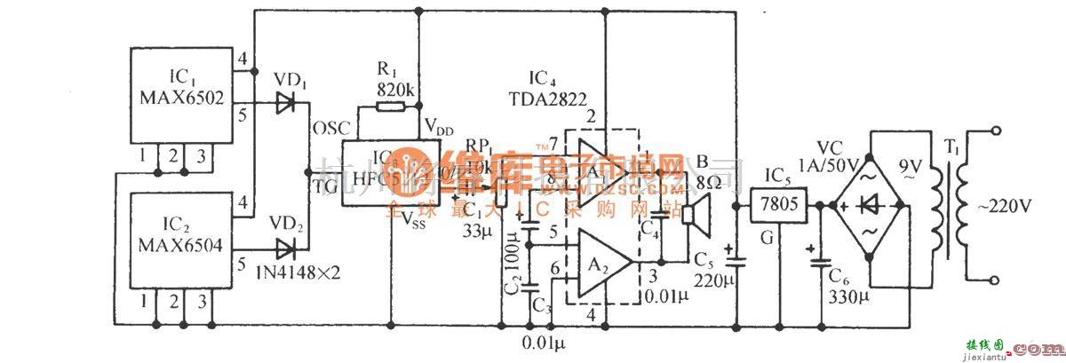 温控电路中的温度窗口超限告警电路(MAX6502/4)  第1张