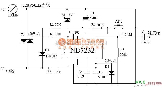 定时控制中的新一代的触摸无级调光调速电路NB7232  第3张