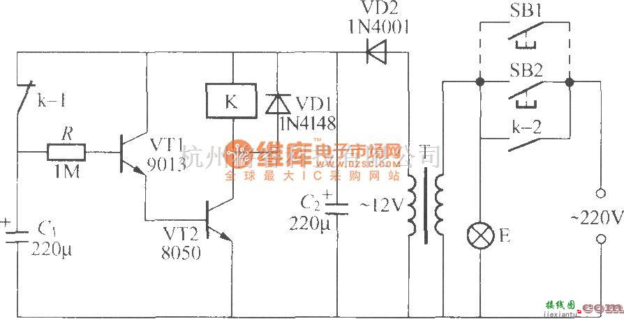 灯光控制中的使用继电器的延迟灯电路(6)  第1张