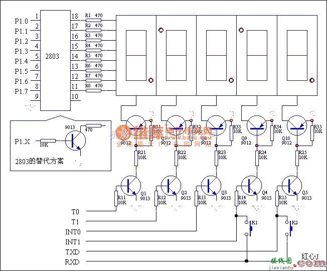 定时控制中的电子钟改进电路图  第1张