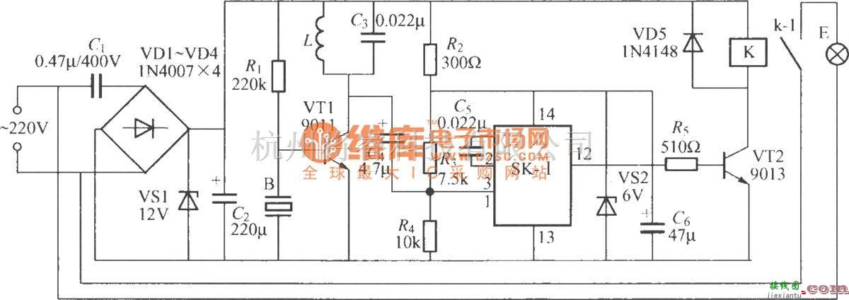 灯光控制中的亚超声遥控灯开关电路(1)  第1张