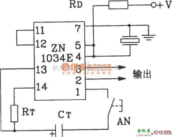 定时控制中的ZN1034E长延时控制集成电路典型应用电路  第1张