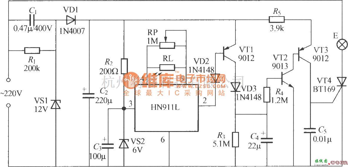 灯光控制中的热释电红外感应自动灯电路(6)  第1张