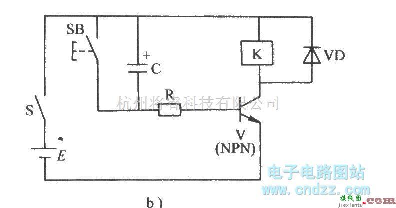 开关电路中的单管延时释放继电器电路  第2张