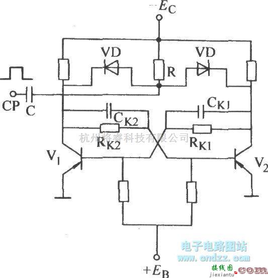 开关电路中的双稳态计数集电极触发电路  第1张