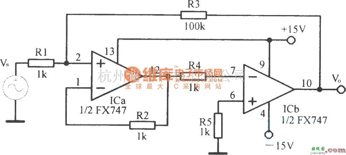 运算放大电路中的零漂移反相放大电路  第1张