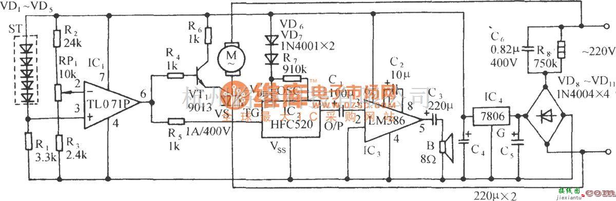 自动控制中的特种养殖温度控制及海浪发声电路  第1张