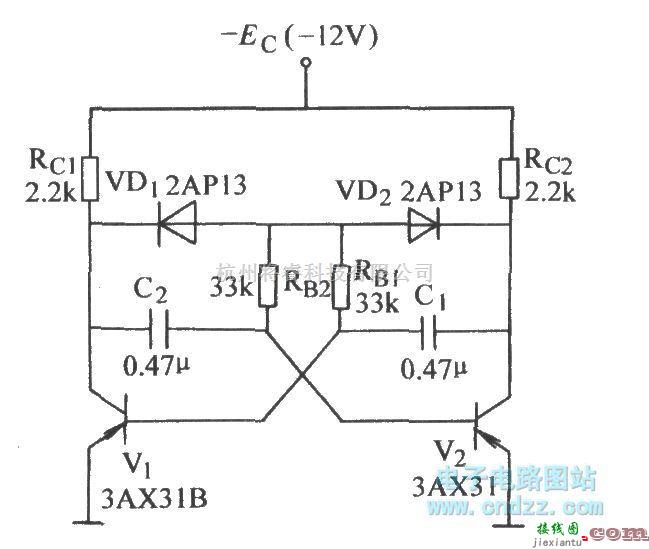 开关电路中的容易起振的无稳态电路  第1张